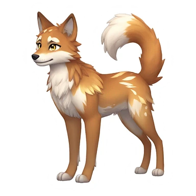 Anthro Colorful Shiny Fionbri-Falvie-sparkle-wolf-sona with wild markings full body sticker