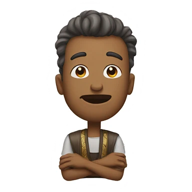 kingbaldwin bends down his head while one hands is up sticker