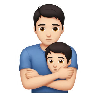 Hot dark haired guy cuddling  sticker