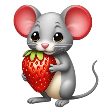 Strawberry mouse sticker