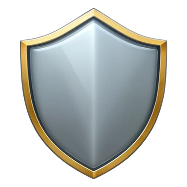 metal shield polished sticker