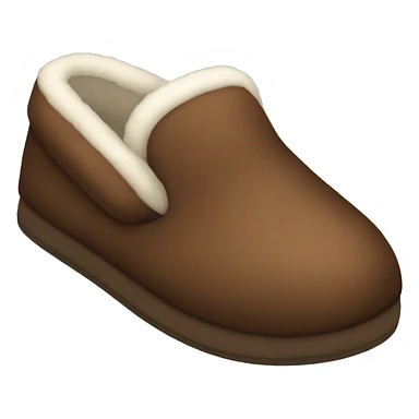 brown winter time slippers sticker