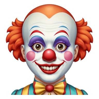 Vintage circus clown sticker