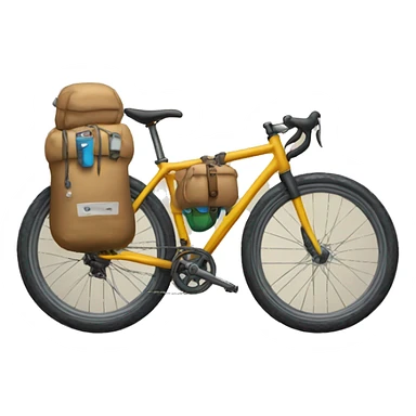bicycle with bikepacking bags on sticker