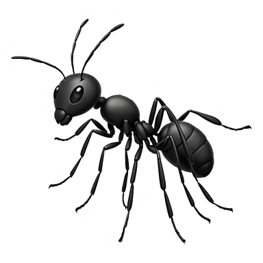 an ant that is jumping over stones sticker