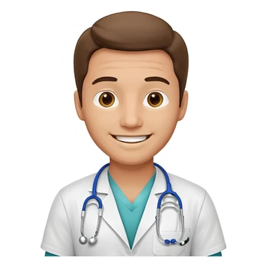men doctor with scrub sticker