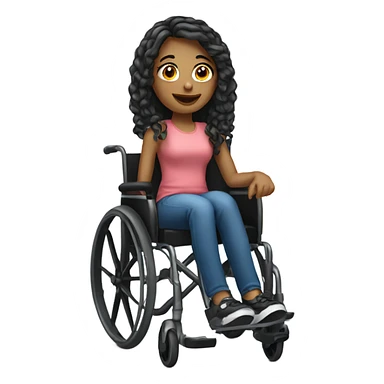 Pretty girl in wheelchair sticker