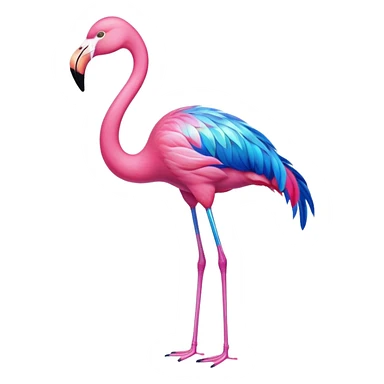 Blue Flamingo sticker