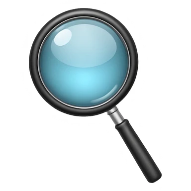 black Magnifying glass emoji sticker