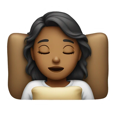 A girl sleeping and watching movie  sticker