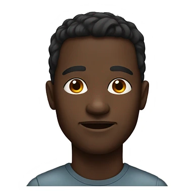 portrait of dark-skinned male sticker