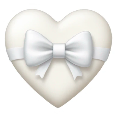 A white milk heart with a white bow sticker