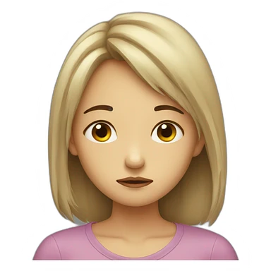 Depressed girl sticker