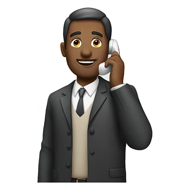 man on phonecall sticker