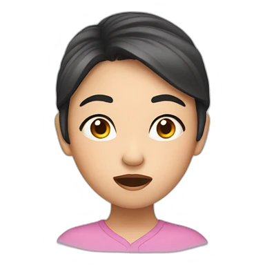 Female asian girl stunned sticker