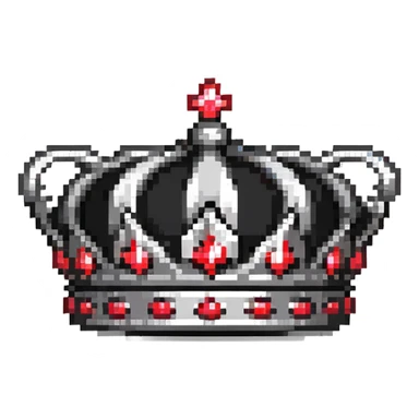 black crown with red gems sticker