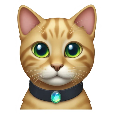 Cat wearing Dark iridescent collar  sticker