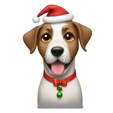 dog dressed in christmas sticker