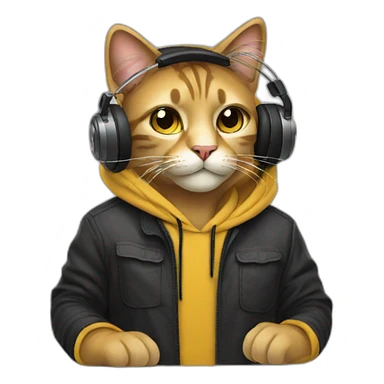 Great Cat DJ sticker