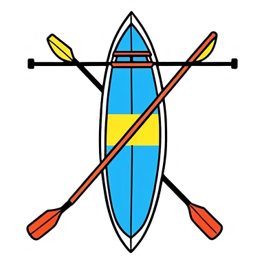 professional Olympic rowing boat, top view sticker