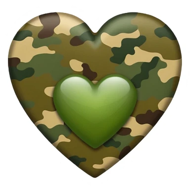 Corazón con estampado militar sticker