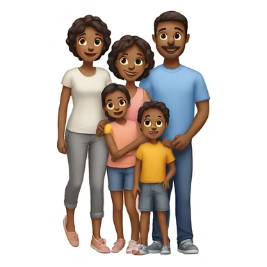 Family of 5 with three kids sticker