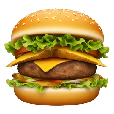Hamburger with duck wings sticker