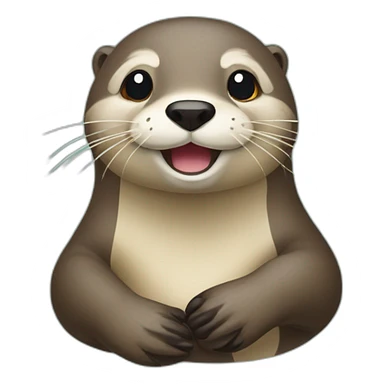 Loutre sur tourtue sticker