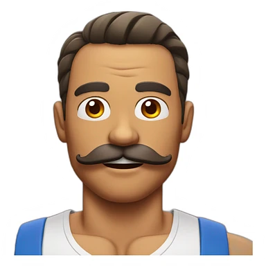 Muscles mustache expressive Cuban man sticker