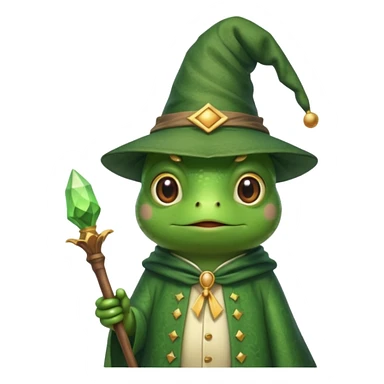 cute frog wizard sticker