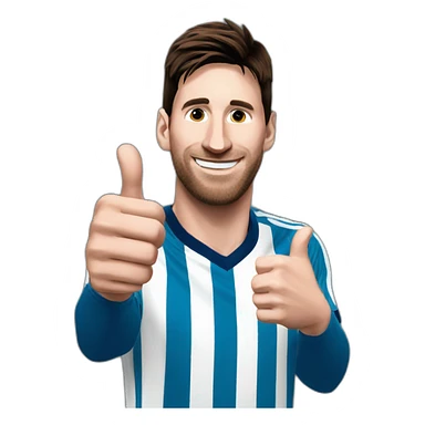 messi thumbs up sticker