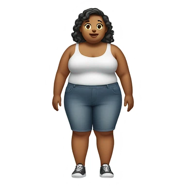 fat girl standing up sticker