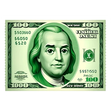 $100 bill sticker