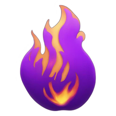 purple fire sticker