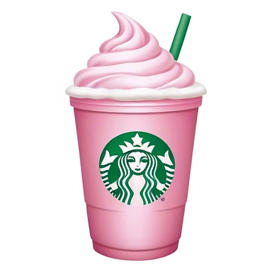 starbucks cup pink drink with cold foam sticker