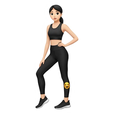 legging noir  sticker