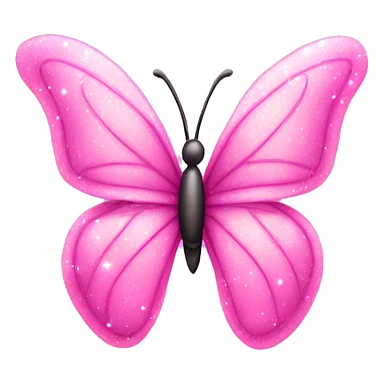 pink sparkle butterfly sticker