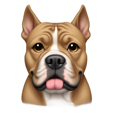 Light all brown American bully face sticker