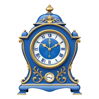 blue mantel clock sticker