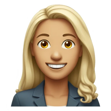 smiling woman portrait sticker