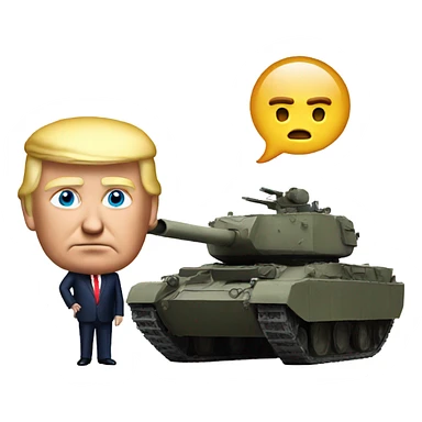 Trump with tank sticker
