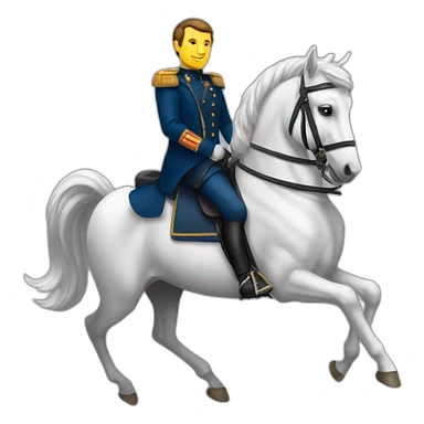 Macron sur un cheval  sticker