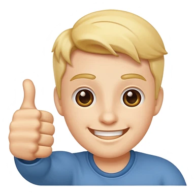 thumbs up, cheerful sticker