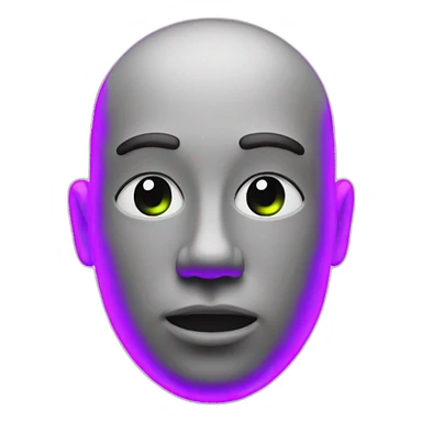 A head in neon mode sticker