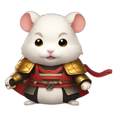 Fire samurai hamster sticker