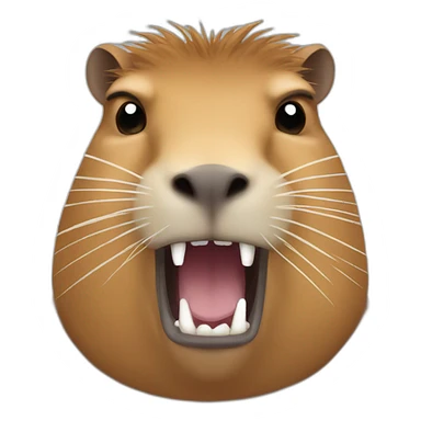 Capybara angry sticker
