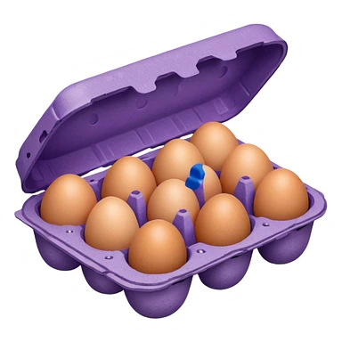 purple big egg carton sticker