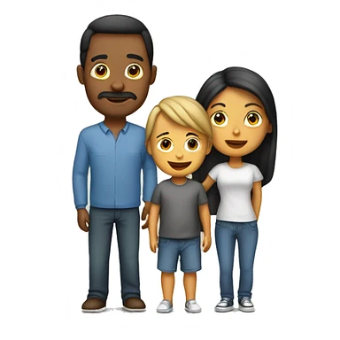 Familia mama papa  niño   sticker