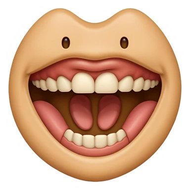 speaking mouth or symbol for speech, neutral sticker