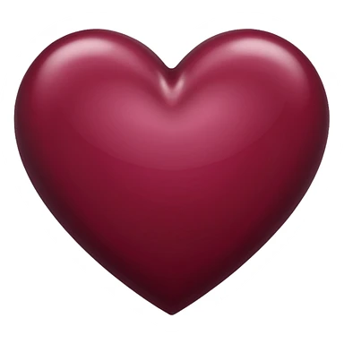A deep bordeaux colored heart sticker